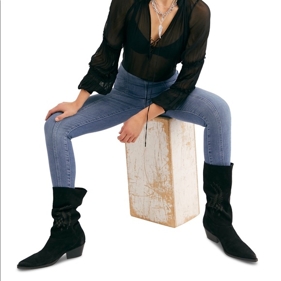 🔥 Free People Skinny Jeans, riptide - Picture 2 of 8